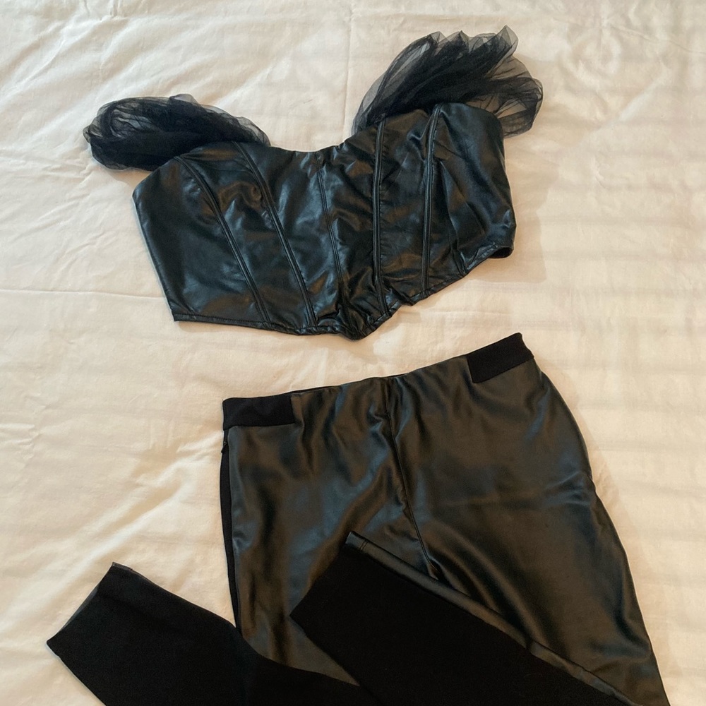 Costume: Sandy - Black Leather Pants and Halter